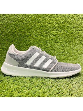 Adidas Cloudfoam QT Racer Womens Size 8.5 Gray White Running Shoes Sneakers